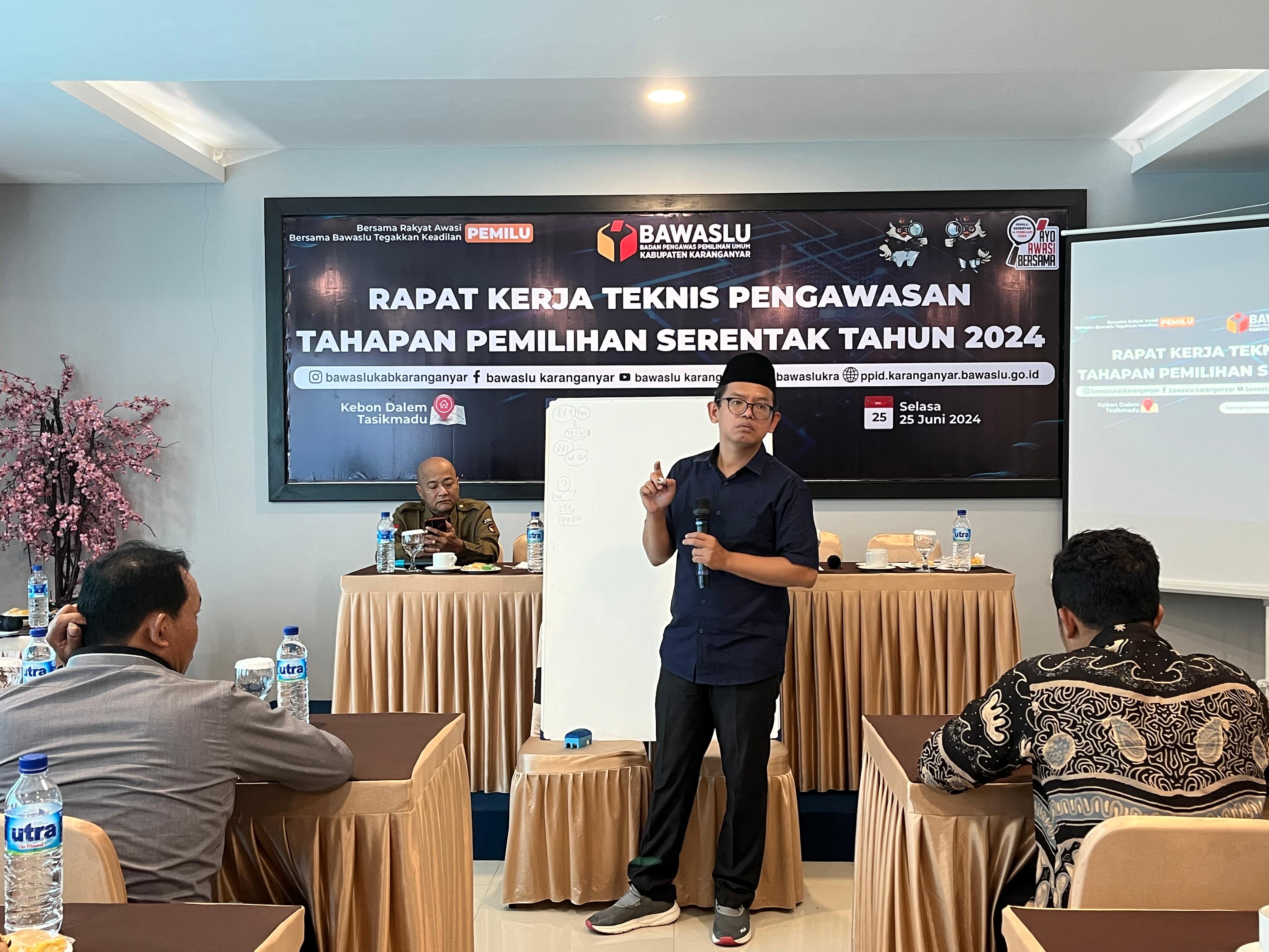 Bawaslu Karanganyar Laksanakan Raker Teknis Pengawasan Tahapan Pemilihan Tahun 2024