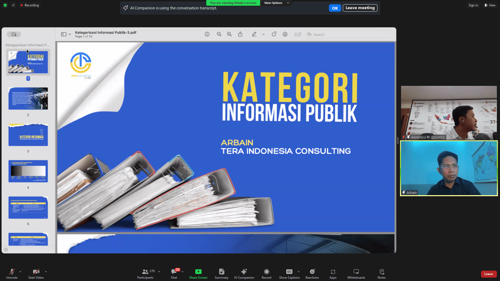 Bawaslu Karanganyar Ikuti Reviu Daftar Informasi Publik Bawaslu Tahun 2025